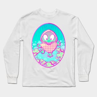 Frog playing in the rain Long Sleeve T-Shirt